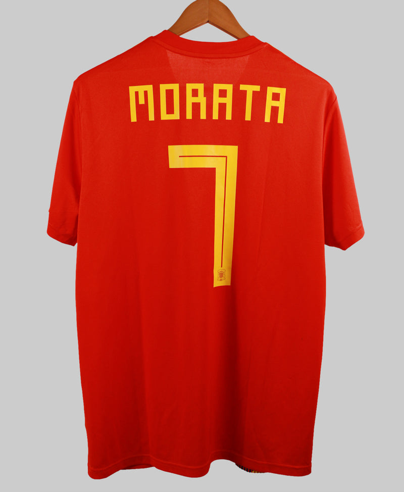 Spain 2018 Morata Home Jersey shirt