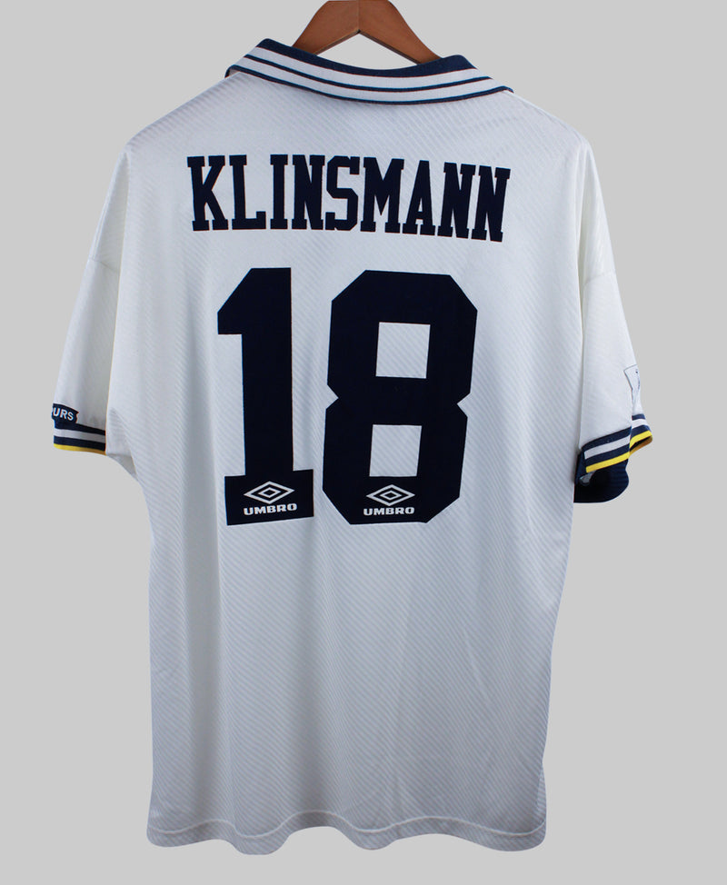 Tottenham 1993-95 Klinsmann Home jersey shirt Kit (XL)