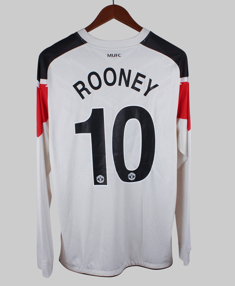 Manchester United 2010-11 Rooney Away Long Sleeve Kit (L)