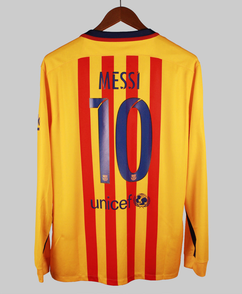 Barcelona 2015-16 Messi Away Long Sleeve Kit w/Tags (L)