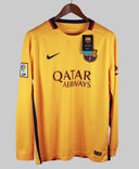 Barcelona 2015-16 Messi Away Long Sleeve Kit w/Tags (L)