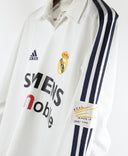 Real Madrid 2002-03 Long Sleeve Ronaldo Cup Home Kit (M)