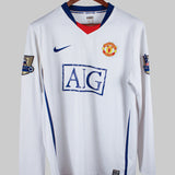 Manchester United 2008-09 Berbatov Long Sleeve Away Kit (L)