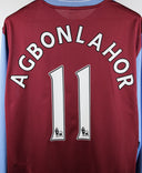 Aston Villa 2009-10 Agbonlahor Long Sleeve Player Issue Home Kit (2XL)