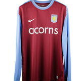 Aston Villa 2009-10 Agbonlahor Long Sleeve Player Issue Home Kit (2XL)