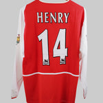 Arsenal 2002-03 Henry Long Sleeve Home Kit (M)