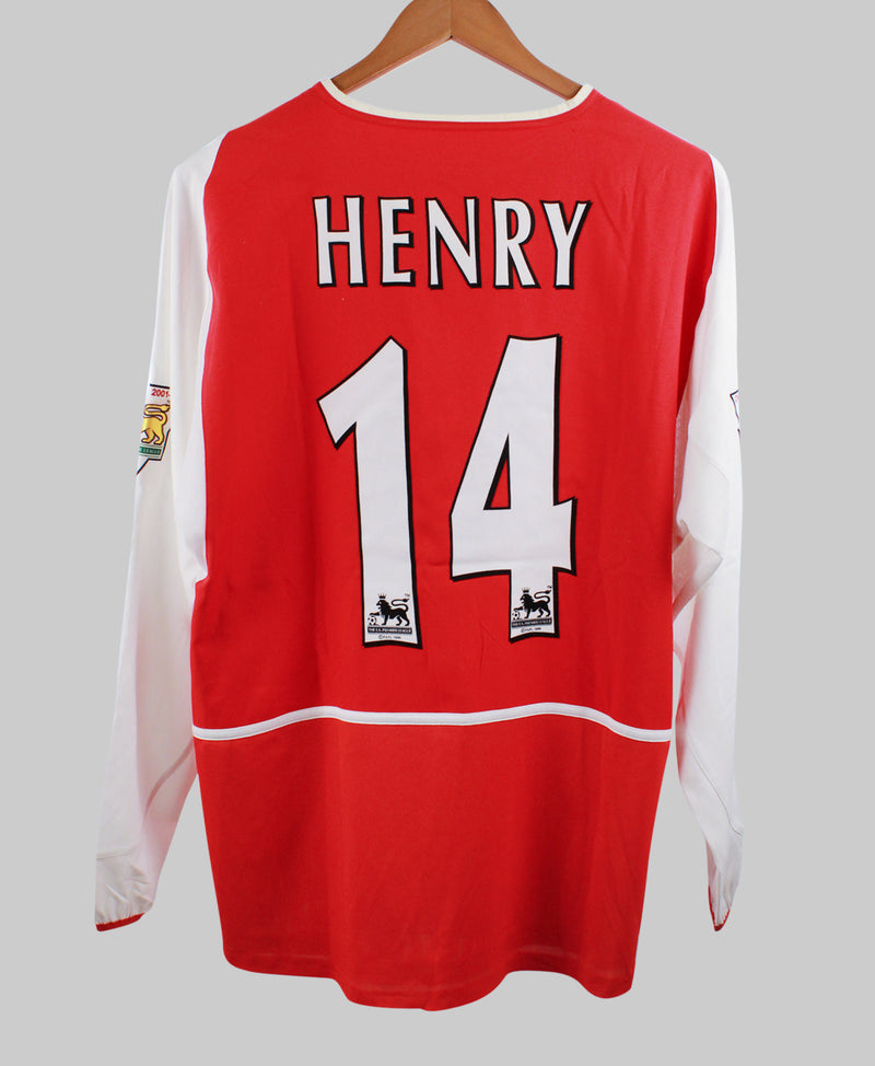 Arsenal 2002-03 Henry Long Sleeve Home Kit (M)
