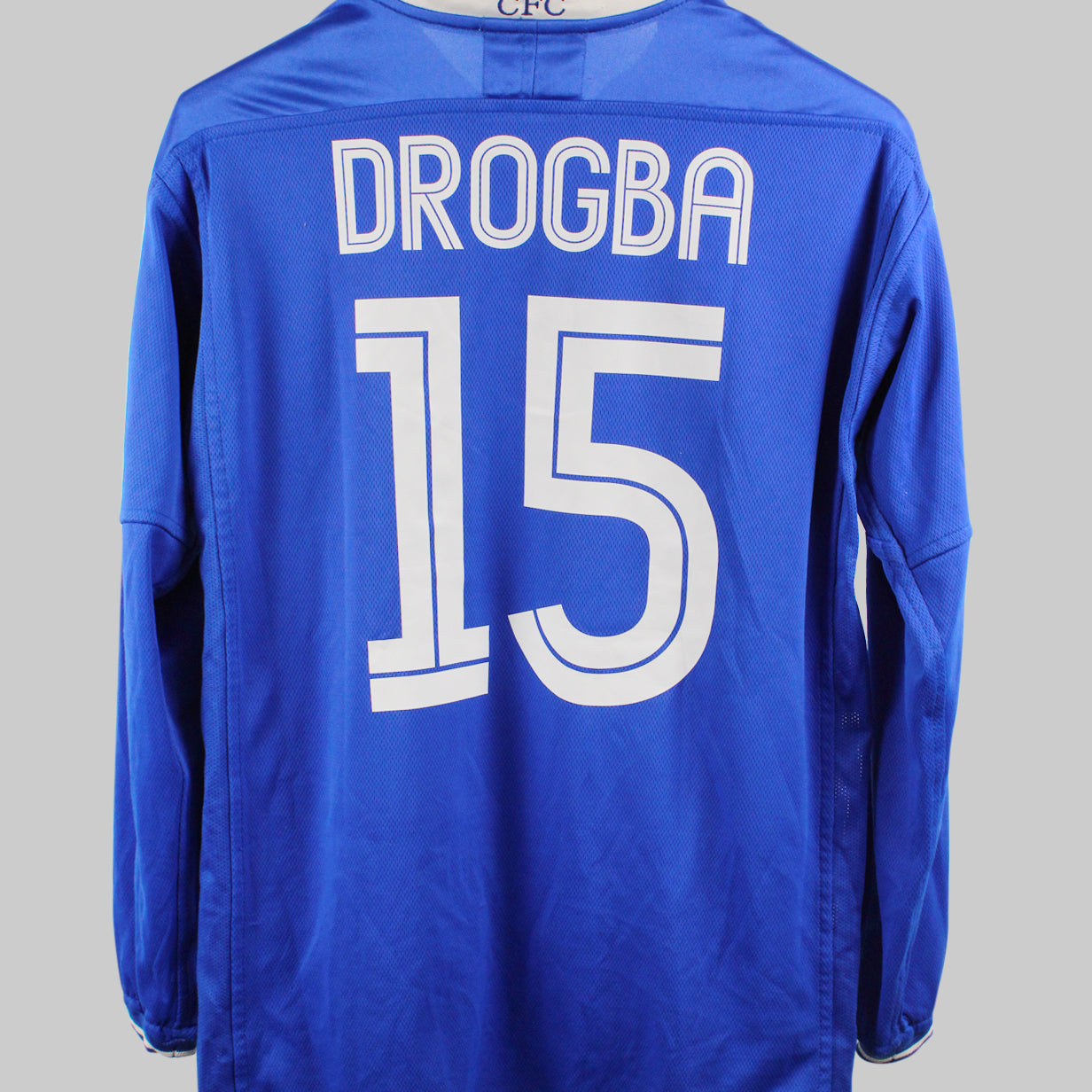 Chelsea 2003-04 Drogba Long Sleeve Home Kit (M)