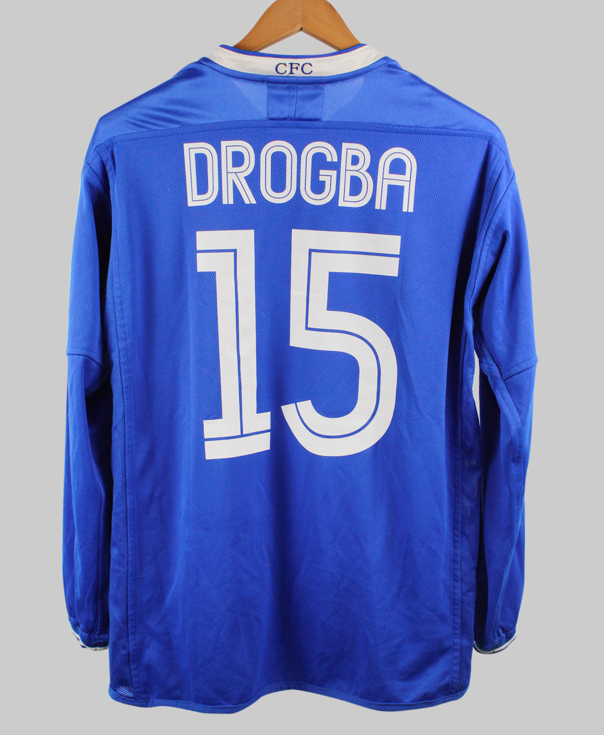 Chelsea 2003-04 Drogba Long Sleeve Home Kit (M)