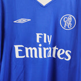 Chelsea 2003-04 Drogba Long Sleeve Home Kit (M)
