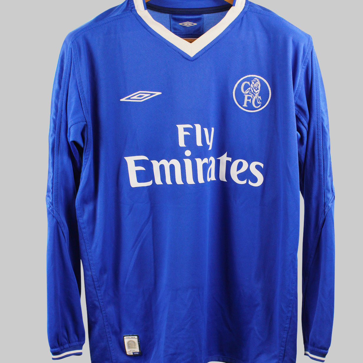 Chelsea 2003-04 Drogba Long Sleeve Home Kit (M)