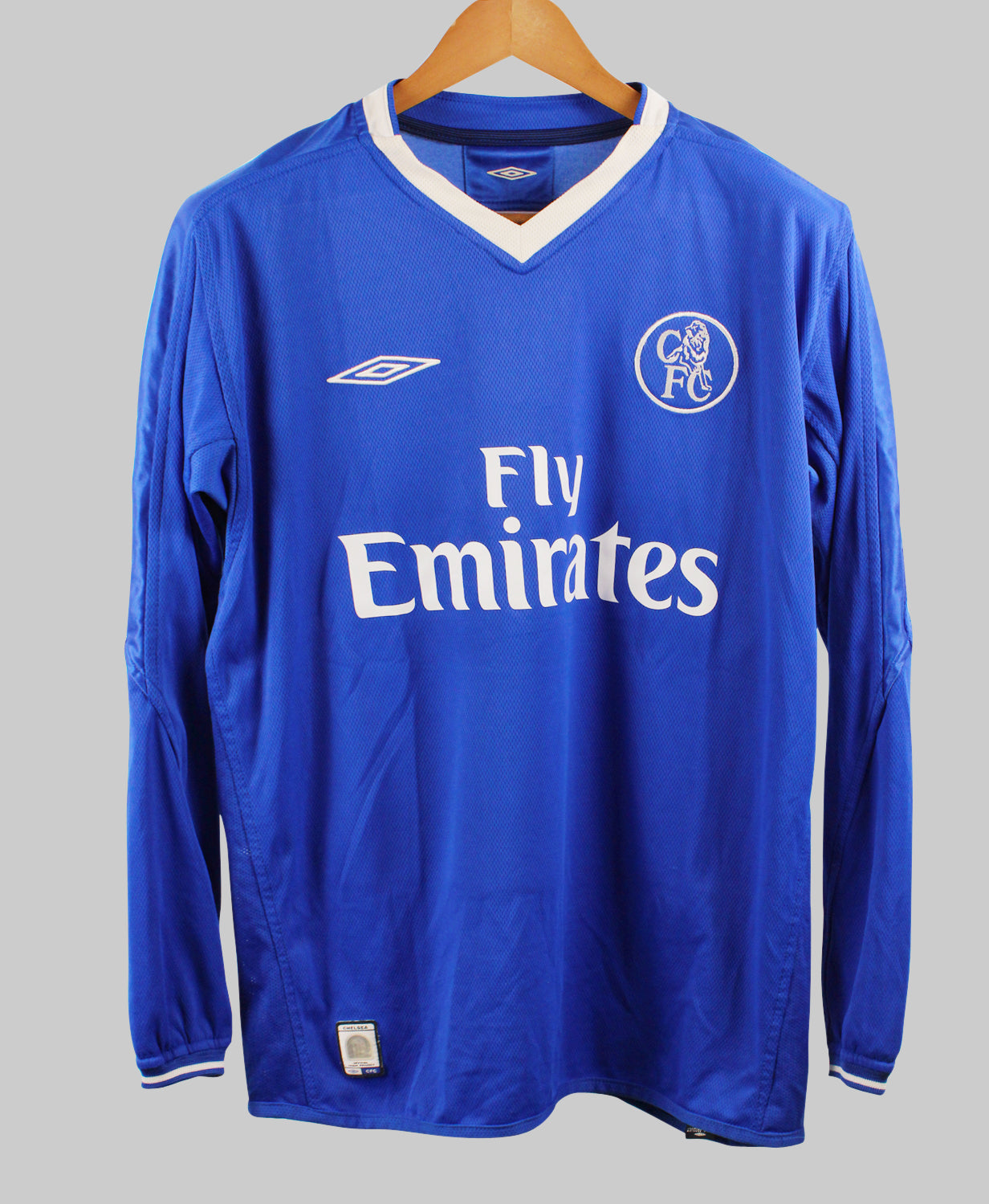Chelsea 2003-04 Drogba Long Sleeve Home Kit (M)