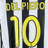 Juventus 2009-10 Del Piero Long Sleeve Home Kit (M)