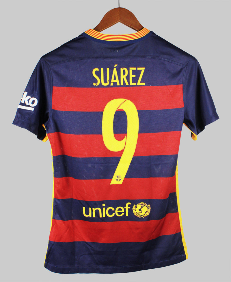 Barcelona 2015-16 Suarez Home Kit (S)
