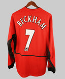 Manchester United 2002-03 Beckham Long Sleeve Home Kit (L)