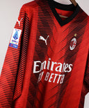 AC Milan 2023-24 Leao Long Sleeve Home Kit (XL)
