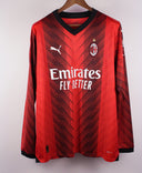 AC Milan 2023-24 Leao Long Sleeve Home Kit (XL)