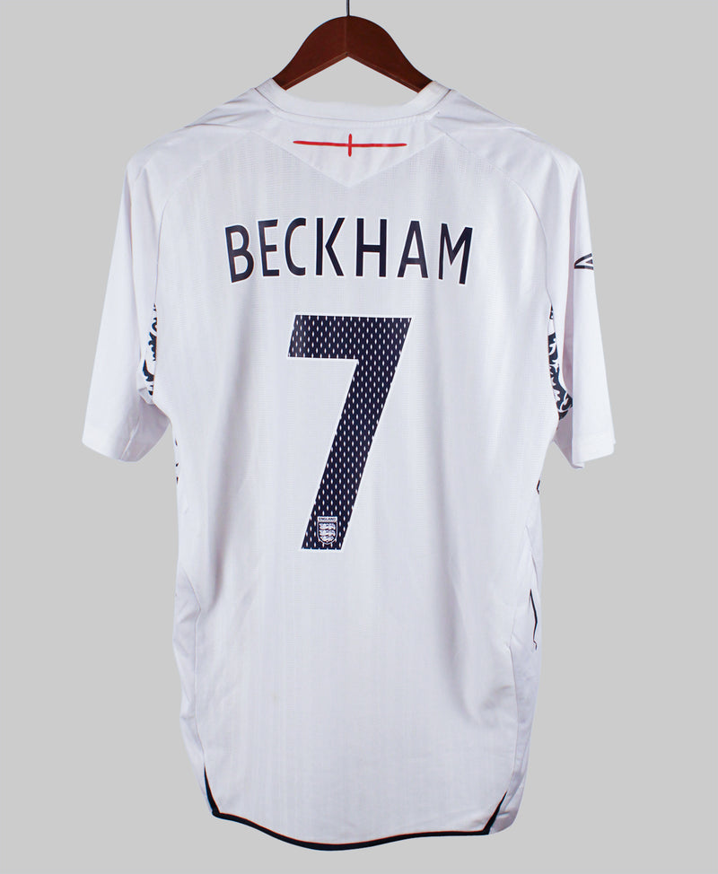England 2007-08 Beckham Home Kit (L)