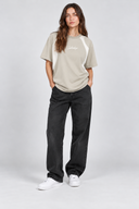 Contrast Panel Cotton T-Shirt