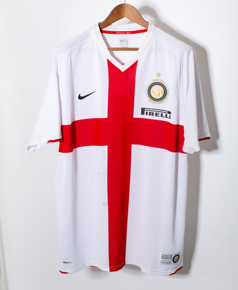 Inter Milan 2007-08 Figo 100th Anniversary Away Kit (2XL)