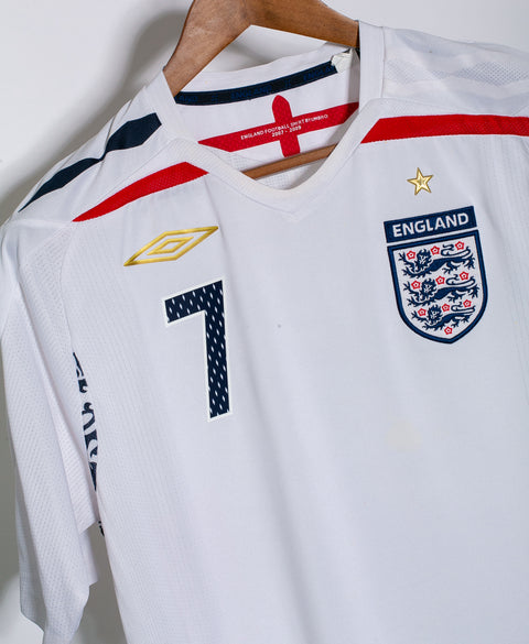 England 2008 Beckham Home Kit (L)