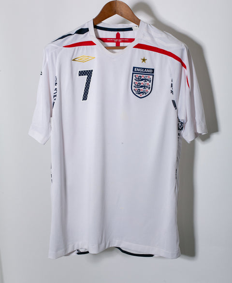 England 2008 Beckham Home Kit (L)