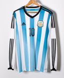 Argentina 2014 Messi Long Sleeve Home Kit (XL)