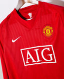 Manchester United 2007-08 Ronaldo Long Sleeve Home Kit (L)
