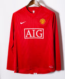 Manchester United 2007-08 Ronaldo Long Sleeve Home Kit (L)