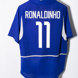 Brazil 2002 Ronaldinho Away Kit (L)