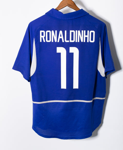 Brazil 2002 Ronaldinho Away Kit (L)