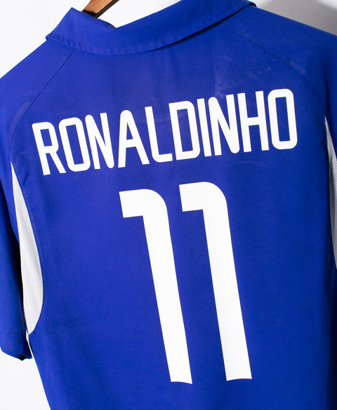 Brazil 2002 Ronaldinho Away Kit (L)