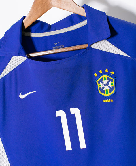 Brazil 2002 Ronaldinho Away Kit (L)