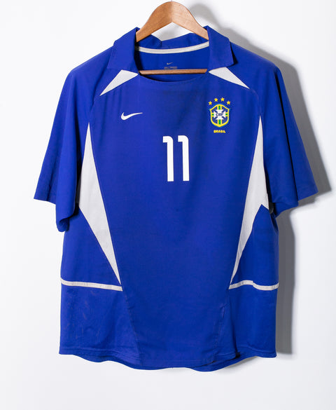 Brazil 2002 Ronaldinho Away Kit (L)