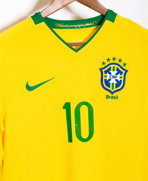 Brazil 2008 Ronaldinho Home Kit (S)