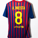 Barcelona 2011-12 Iniesta Home Kit (L)