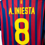 Barcelona 2011-12 Iniesta Home Kit (L)
