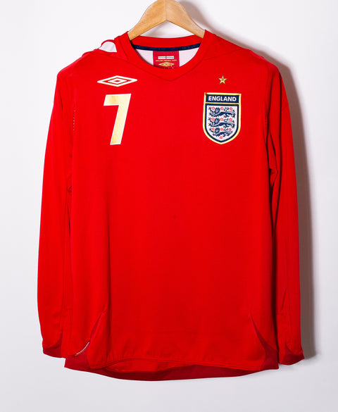 England 2006 Beckham Long Sleeve Away Kit (S)