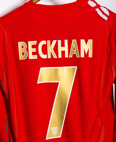 England 2006 Beckham Long Sleeve Away Kit (S)