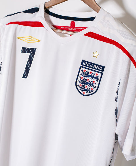 England 2008 Beckham Home Kit (XL)