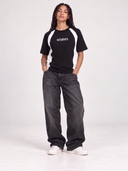 Saturdays Football #10 Unisex Raglan Color Block T-Shirt - Black