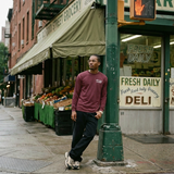 Worldwide Long Sleeve T Shirt - Maroon
