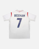 England 2005-06 Beckham home vintage football shirt, size Large — Umbro, back.