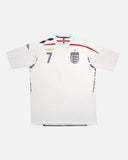 England 2007-08 Beckham home vintage football shirt, size 2XL — Umbro, front.
