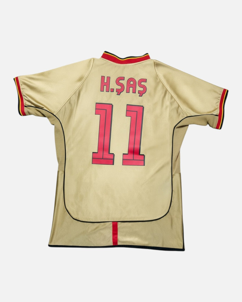 Galatasaray 2002-03 H. Sas fourth vintage football shirt, size XL — Umbro, back.