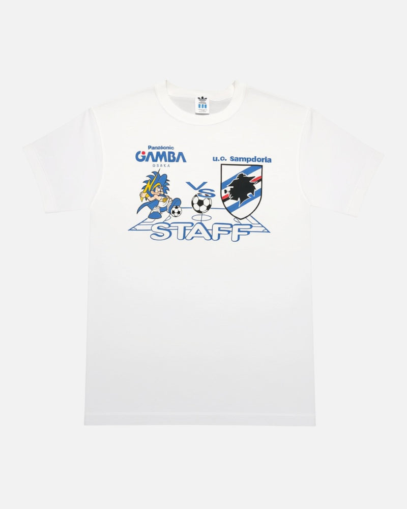 Gamba Osaka vs Sampdoria vintage football t-shirt, size Large — Adidas, front.