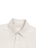 Unisex Boxy Striped Shirt - Light Yellow