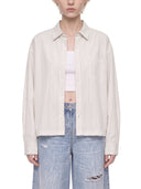 Unisex Boxy Striped Shirt - Light Yellow