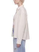 Unisex Boxy Striped Shirt - Light Yellow