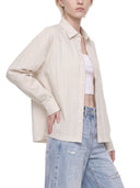 Unisex Boxy Striped Shirt - Light Yellow